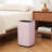 Metal Smal Bathroom Trash Can, 2.6 G/ 10 L, Waste Basket, Pink | Metal Casing, Waterproof, Sturdy and Drop-resistant, Open-Top, Non-Slip Base, for Bedroom, Living Room, Office, Bathroom