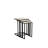 Elegant Nesting Table Set (3 Pieces) - White & Black, 15.7 x 24.3 x 15.7 in | 100% Melamine Coated Particle Board, 0.7 in Thickness, Durable Metal Frame | Modern Design Perfect for Home Office & Living Room
