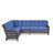 Carolina Outdoor Wicker Patio Sectional with Cushions-90980627-90980631