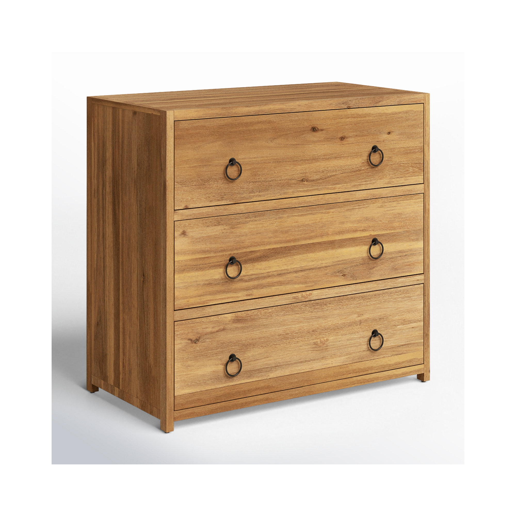 Elin 34" W 3-Drawer Dresser, Natural