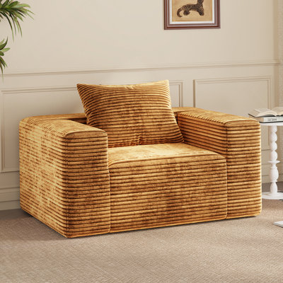 Fauteuil à billes pour le salon, canapé-lit simple en mousse avec accoudoirs, canapé-lit pour salon avec fauteuil rembourré en mousse élastique durable et tissu confortable, canapé simple pour chambre / dortoir / salon