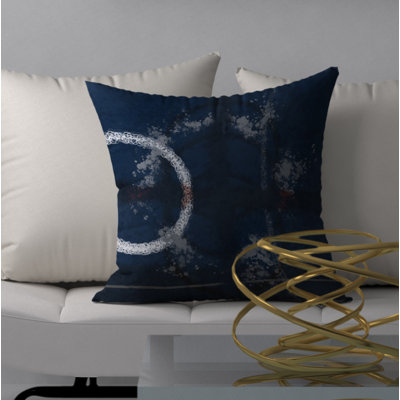 Creamy Happy Square Pillow Cover & Insert