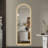 LED Full Length Wall Mirror With Symmetrical Arch Design, 3-Color Dimmable Lighting