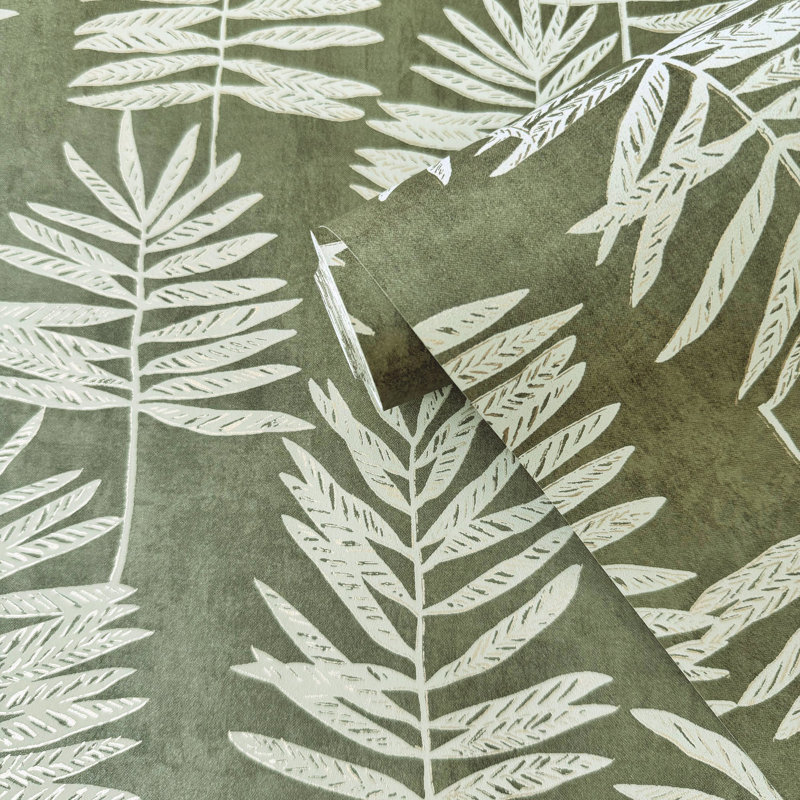 Zen 1000cm x 53cm Wallpaper Roll, Green