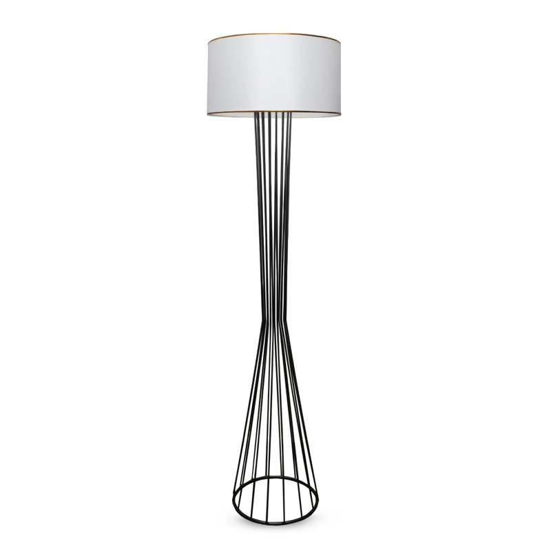 Sharleen 140cm Novelty Floor Lamp, Black, White