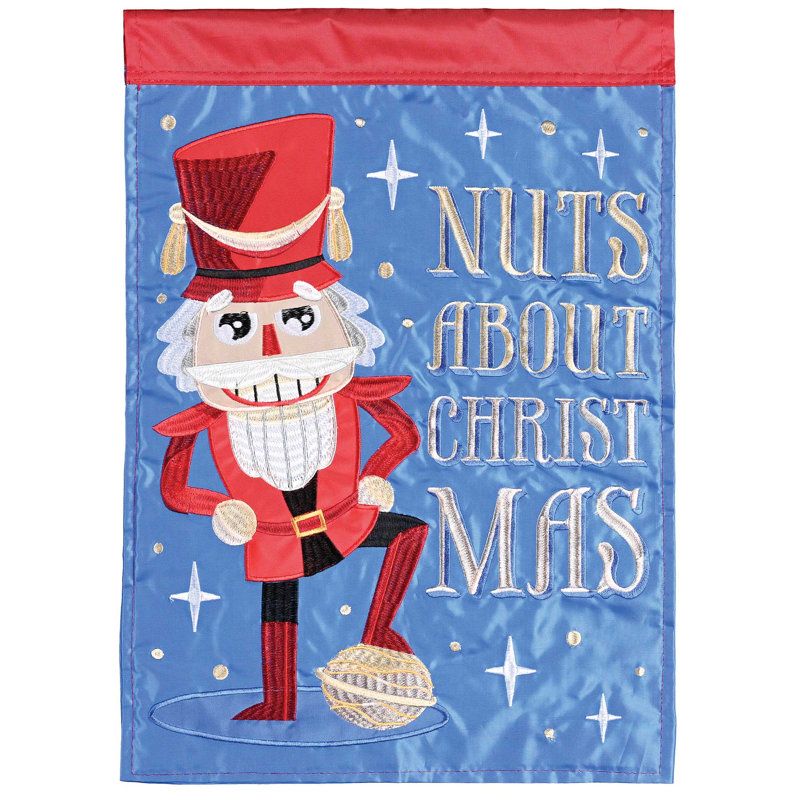 Drapeau de jardin casse-noisette noix de Noël