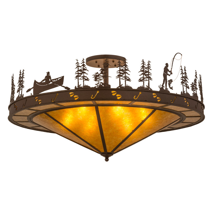 Fishtracks 6 - Light Semi Flush Mount