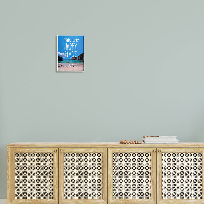 «My Happy Place Summer Beach», estampe numérique par K. Kaufman, H 14 po x l 11 po x P 1,5 po