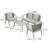 Casual Comfort Modern Patio Multi-Person Table and Chair Set-979844768
