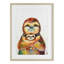 «Exotic Xenarthra Sloths», reproduction sous verre encadrée, conception de Marc Allante-813269496-813269499