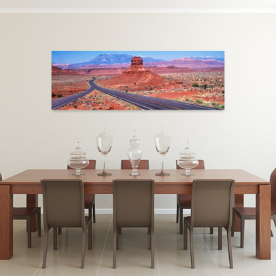Fourche dans la route, Red Rocks, Red Rock Country, Utah, États-Unis, art contemporain contemporain, paysage mural