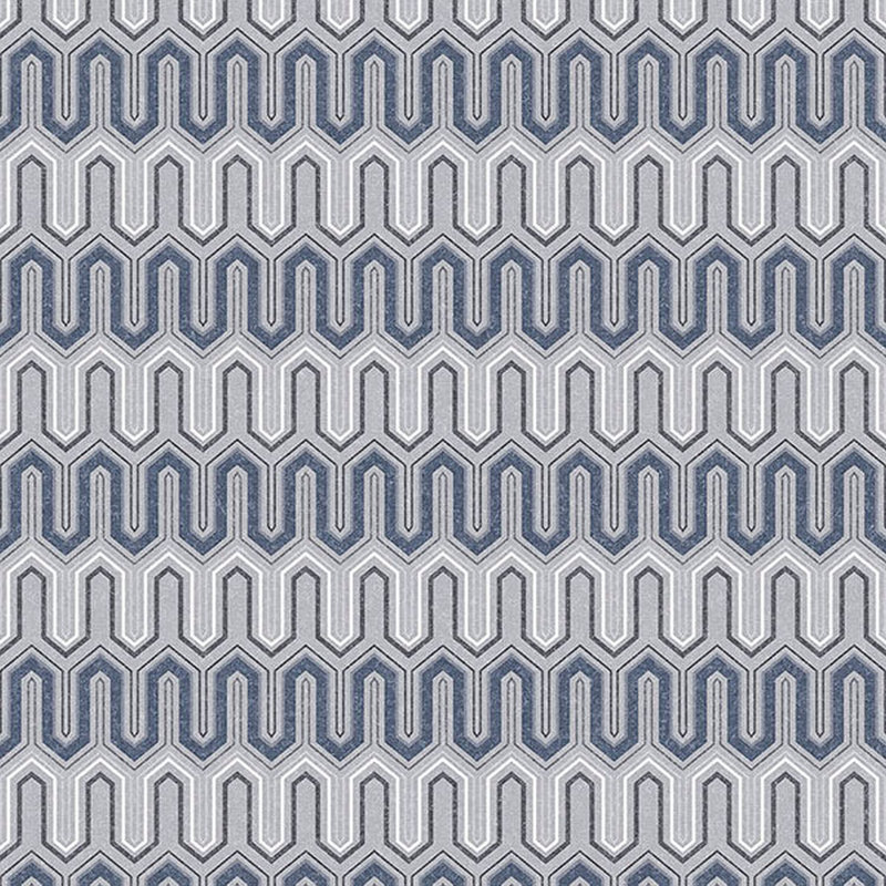 33' L x 21" W Wallpaper Roll, Blue Grey