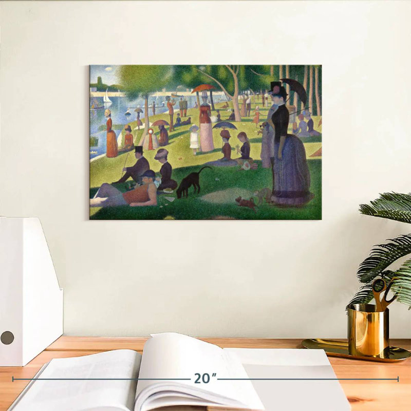 Leisha un dimanche sur la Grande Jatte, H 8 po x l 12 po