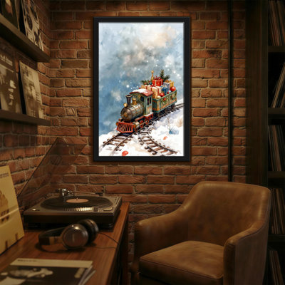 Christmas Christmas Train With Gifts In Snow