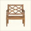 Acacia Luxe Outdoor Patio Chair With Cushions,Wooden Club Chairs With Fabric