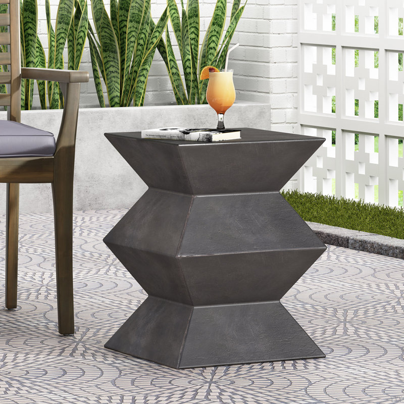 Outdoor Lightweight Concrete Side Table