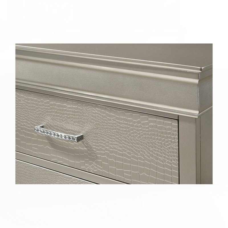 Commode haute 5 tiroirs, Beige
