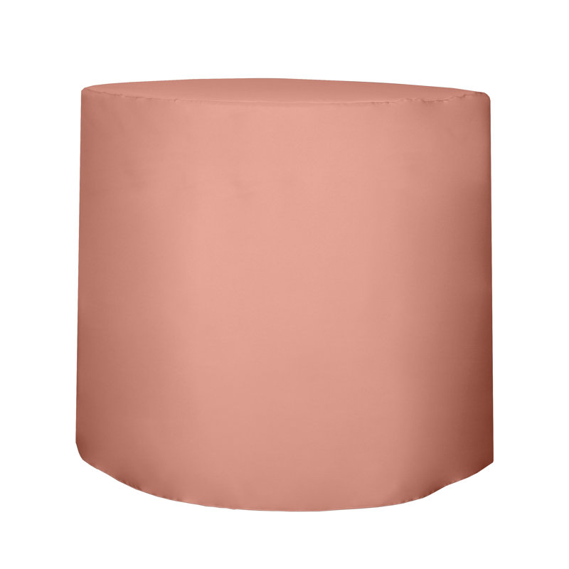 Javin Solid Color Round Tablecloth, Coral, 5