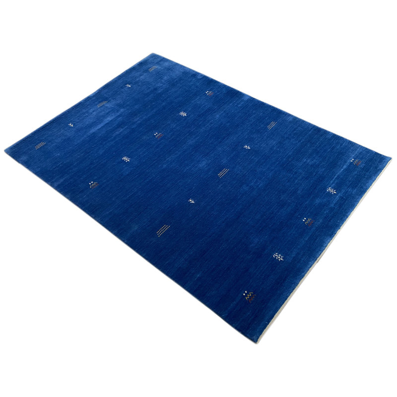 Blue Gabbeh Hand -Knotted Wool Rug, Rectangle 140 x 200cm