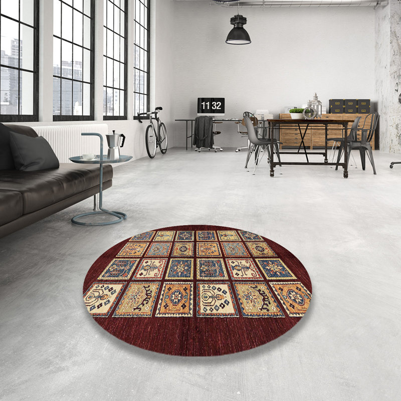 Abstract Indoor Rug, Round 7'