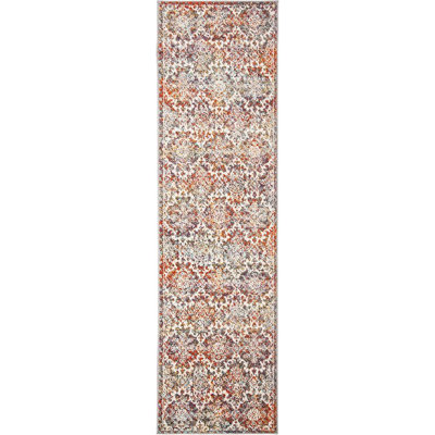 Felty Oriental Light Gray/Rust Area Rug