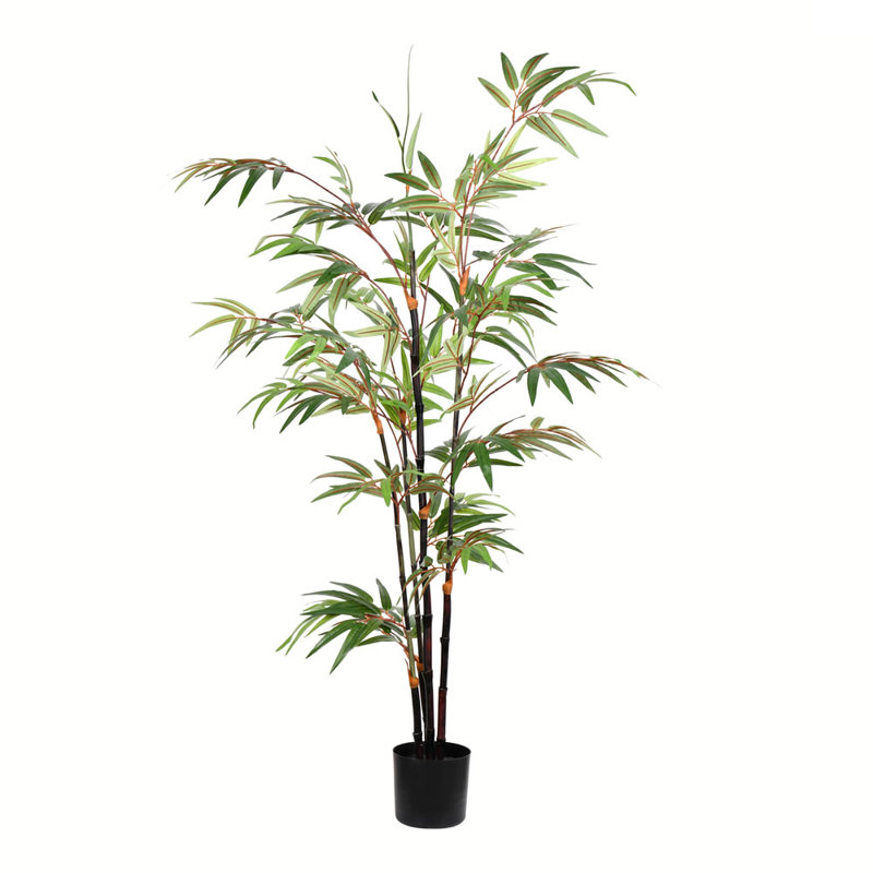 Arbre de bambou artificiel en pot, H 48 po x l 20 po x P 20 po
