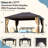 16 Ft. W X 12 Ft. D Aluminum Patio Gazebo, Pro Premium Gazebo