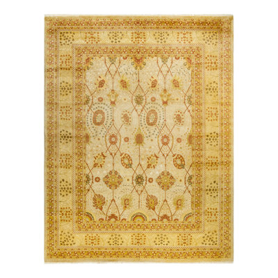 Keenan One-of-a-Kind 9' 5" X 12' 2" 2000s Wool Area Rug in Ivory