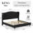Upholstered Tufted Headboard Bed Wingback Bed-2044547581-2040993100