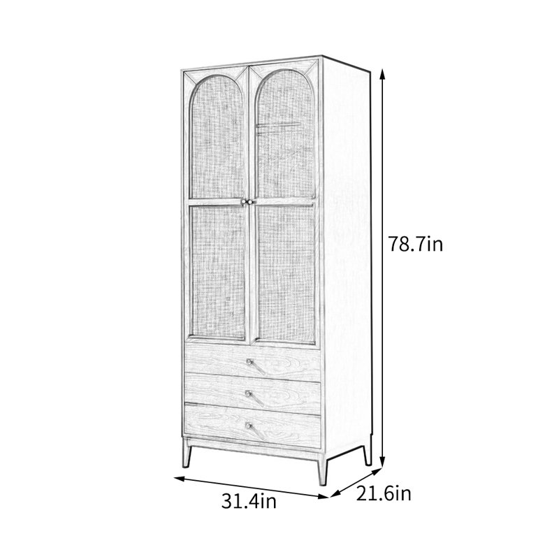 European style modern simple wardrobe