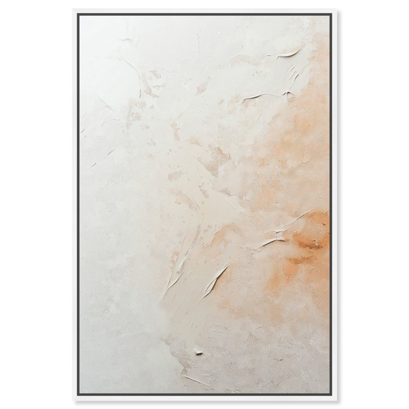 Toile de cendres nébuleuse, art bohème minimaliste par Art Remedy, H 55 po x l 37 po, Cadre blanc