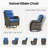 Smile 5-Pieces Outdoor Patio PE Wicker Conversation Set With 5" Thickness Cushions And Ottomans-120284902-120284903