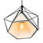 Luminaire suspendu 1 lumière vers le bas avec finition noire - pour la salle à manger, la cuisine, le vestibule - compatible avec la DEL E26 - hauteur réglable, conception à cage géométrique-331126664