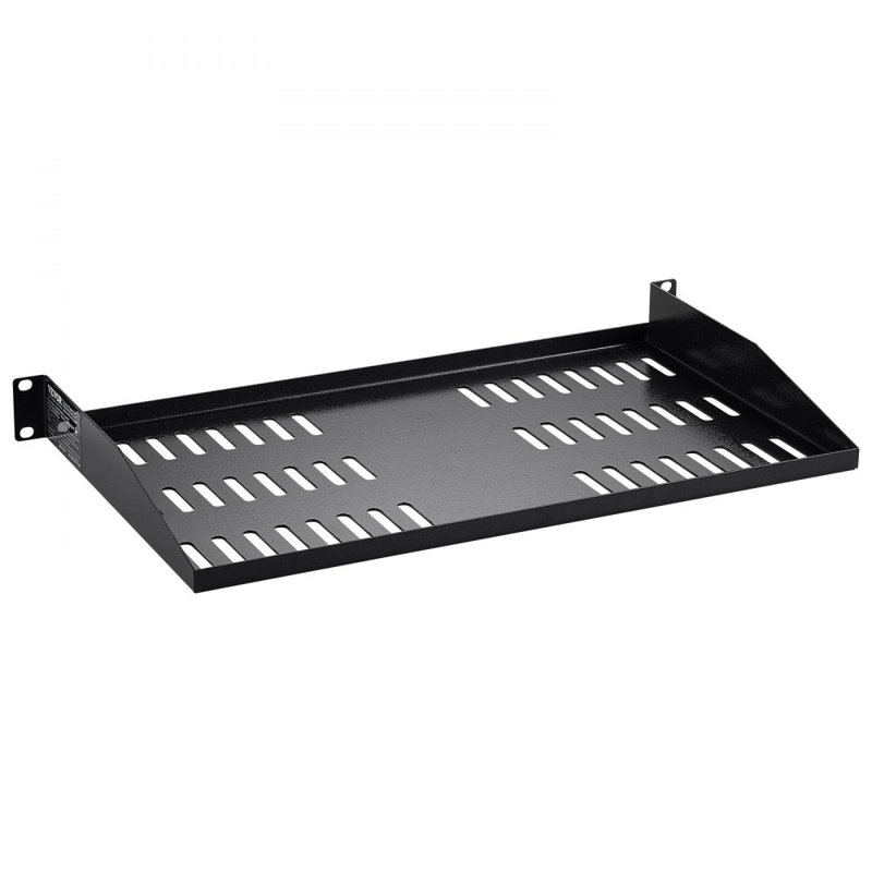 1U Server Rack Shelf 10"/254 mm Depth Vented Rack Mount Shelf Tray