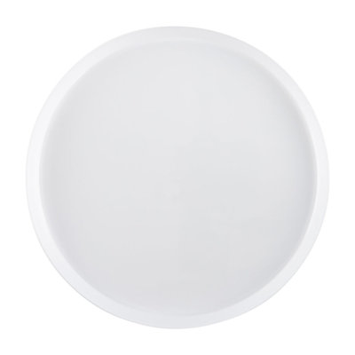 Assiettes plates en plastique blanc 10 pouces