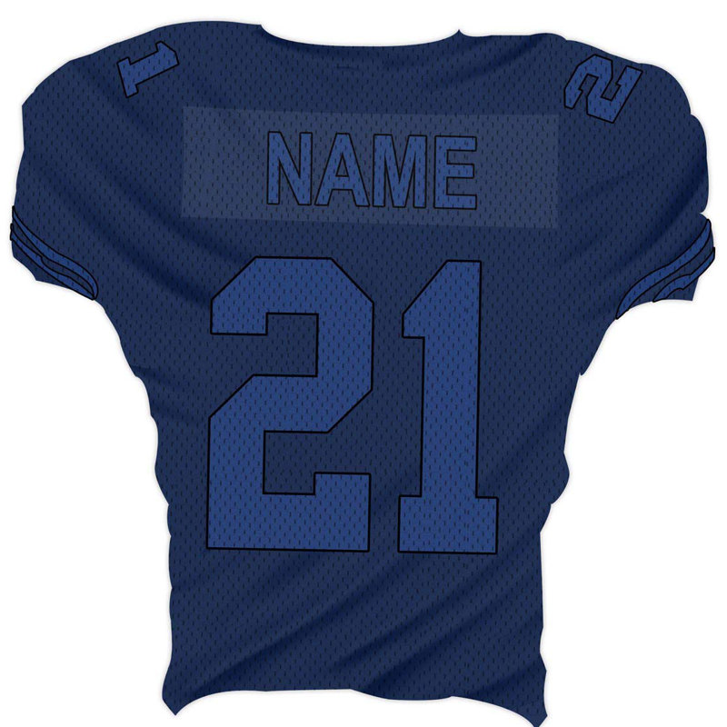 Décalcomanie murale nom et numéro personnalisé jersey, H 30 po x l 30 po, Bleu foncé