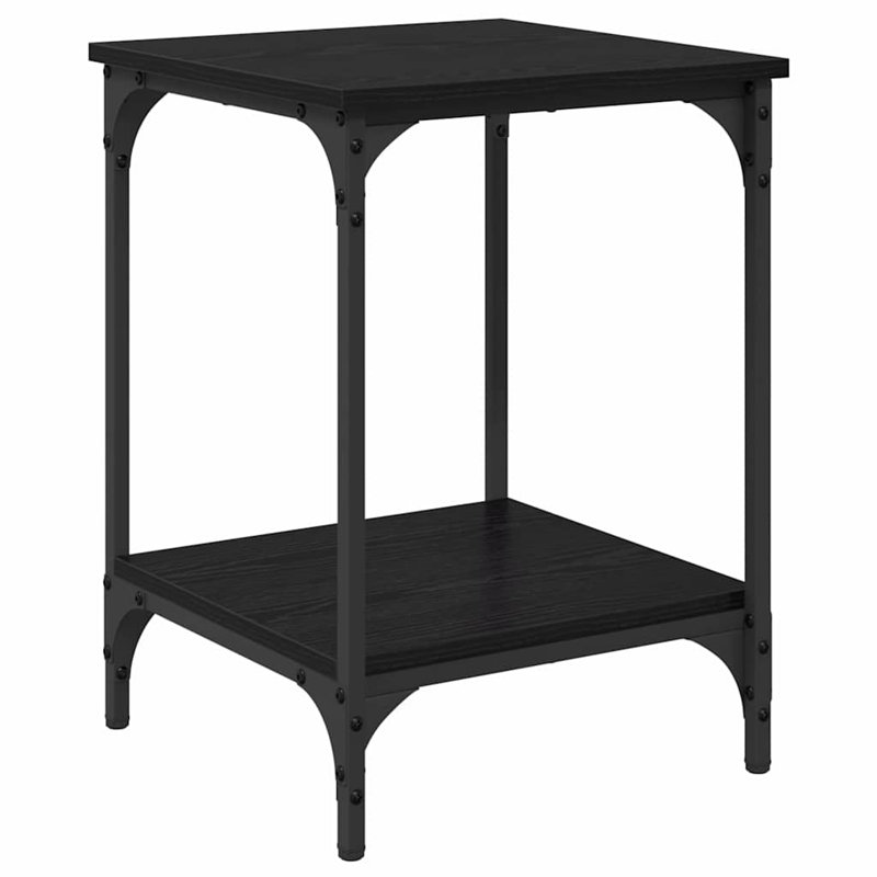Coffee Table with Storage, 55cm. H x 40cm. L x 40cm. W, Black Oak