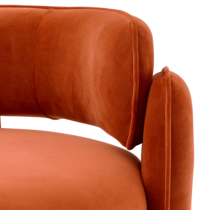 Chaplin Barrel Chair, Savona Orange Polyester