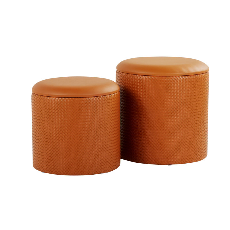Repose-pieds Daymeon, Polyester brun clair