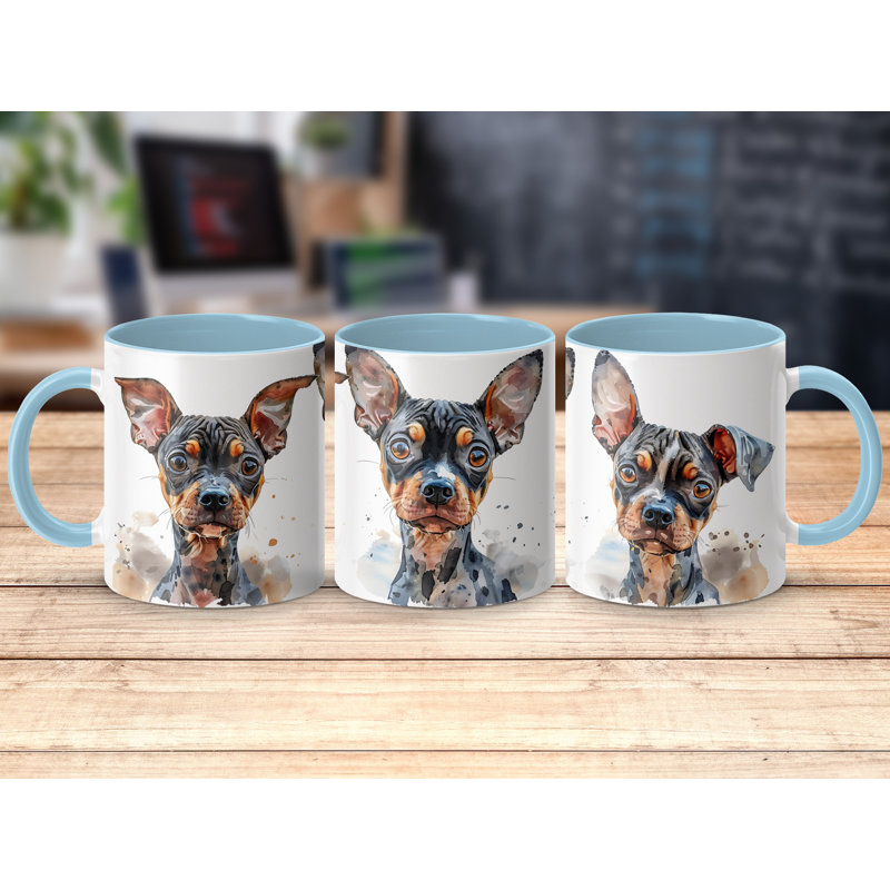 Ceramic Coffee Mug, Light Blue, 3