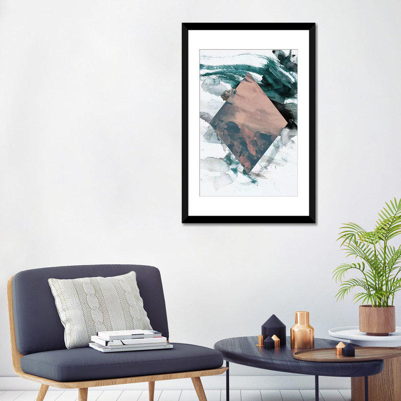 « graphic liv », impression sur toile, H 24 po x l 16 po x P 1 po, Papier d'art encadré noir, Blanc