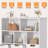 Bookcase with 3 Movable Drawers, Home office Cube Storage Unit, Toy Storage Organizer with 5 Open Cubbies, Multifunctional Floor Storage Chest, White
