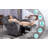 Fabric Recliner With Dual Charging Options, 270° Rotation, 160° Flat-Laying Function, Built-In Massage & Heating Feature - Fall/Winter Style - Boxed Set-1432482290