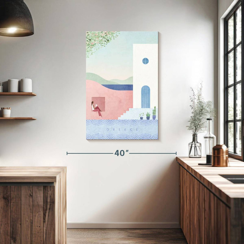 Aime Grèce, affiche de voyage rétro, H 39 po x l 26 po