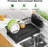 Dish Drying Rack for Small Kitchen Counter with Utensil Holder Space Saving, Rust Resistant, Quick Drainage Dish Rack, Compact Dish Drainer Organizer