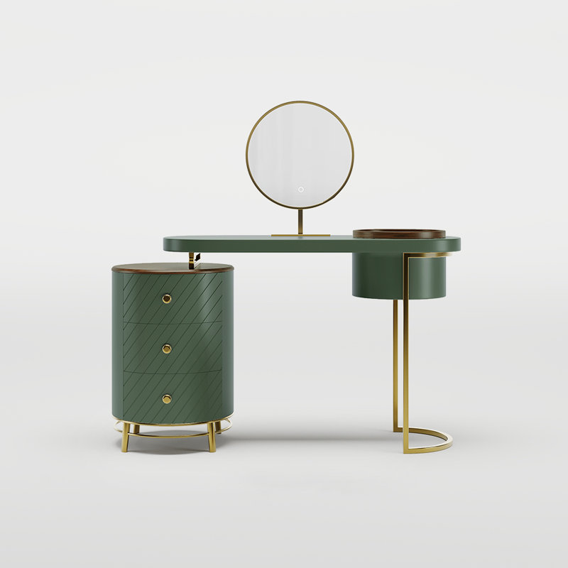 Coiffeuse avec miroir lumineux DEL , Vert