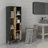 Multi-Purpose Cabinet in Sapphire Oak & Black, 100% Melamine Coated Particle Board, Thickness: 0.7 inches | Numerous Shelves & Additional Storage, Modern Design for Home & Office Use