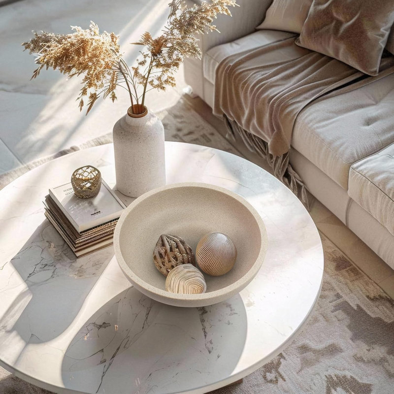 Grand bol décoratif, bols en résine artisanaux modernes pour la décoration intérieure