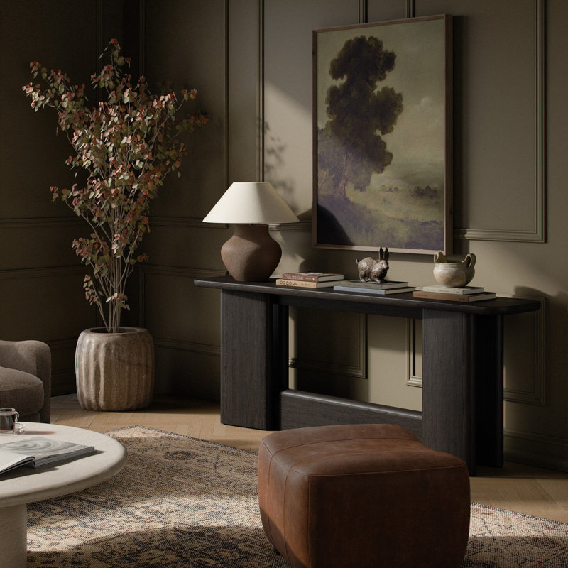 Nadine Console Table, Smoked Black Oak Veneer