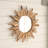 Round Driftwood Framed Sunburst Wall Mirror